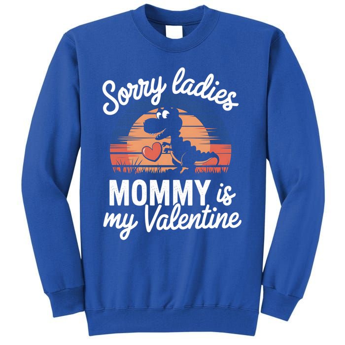 ValentineS Day Mommy Saurus Valentine Cute Gift Tall Sweatshirt