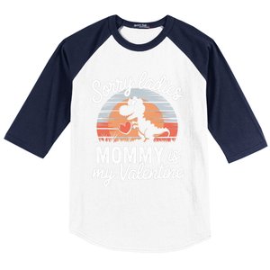 ValentineS Day Mommy Saurus Valentine Cute Gift Baseball Sleeve Shirt