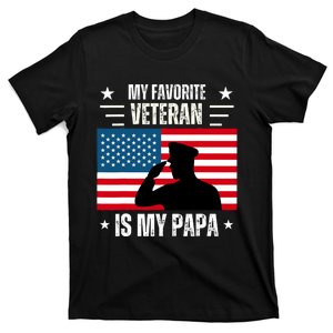 Veterans Day Military My Favorite Veteran Is My Papa T-Shirt