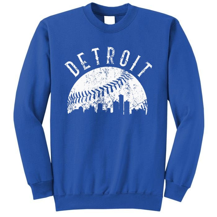 Vintage Detroit Michigan Skyline Apparel Sweatshirt