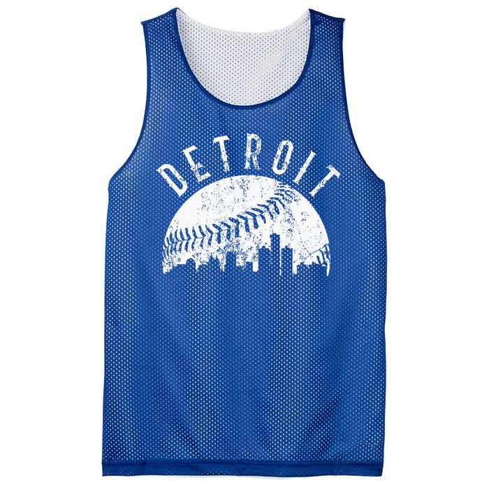 Vintage Detroit Michigan Skyline Apparel Mesh Reversible Basketball Jersey Tank