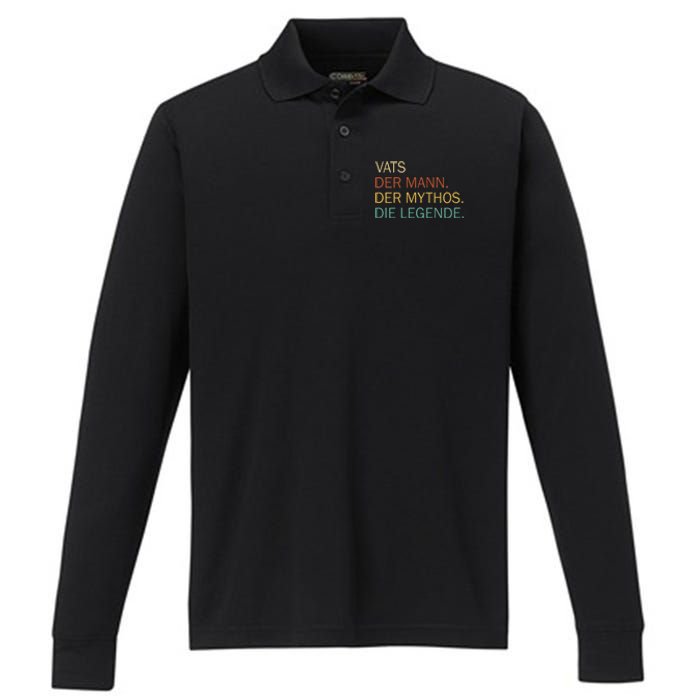 Vats Der Mann Der Mythos Die Legende Performance Long Sleeve Polo