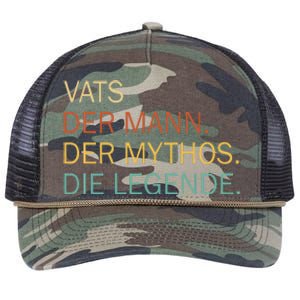 Vats Der Mann Der Mythos Die Legende Retro Rope Trucker Hat Cap