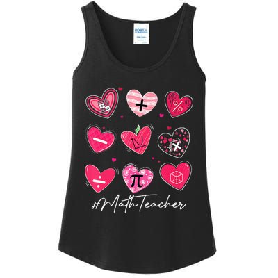 Valentine's Day Math Teacher Pi Math Lover Ladies Essential Tank