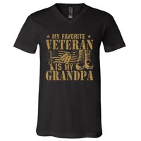 Veterans Day my favorite veteran is my grandpa  V-Neck T-Shirt