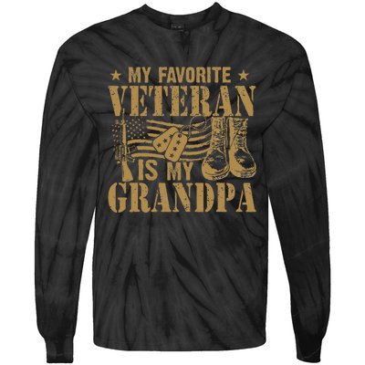 Veterans Day my favorite veteran is my grandpa  Tie-Dye Long Sleeve Shirt