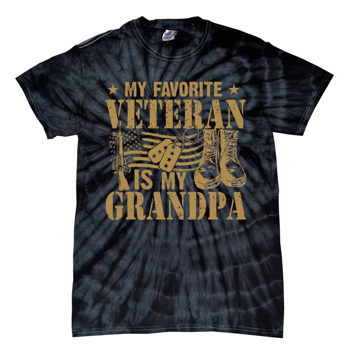 Veterans Day my favorite veteran is my grandpa  Tie-Dye T-Shirt