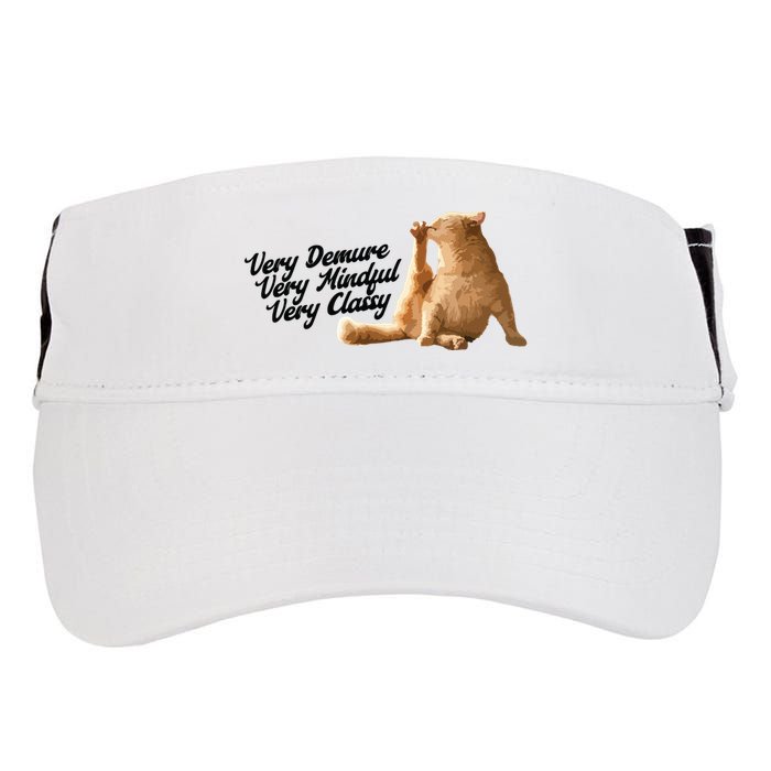 Very Demure Mindful Classy Meme Funny Cat Adult Drive Performance Visor