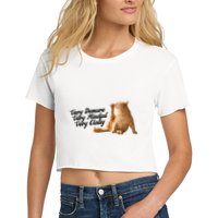 Very Demure Mindful Classy Meme Funny Cat Women's Crop Top Tee