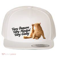 Very Demure Mindful Classy Meme Funny Cat Wool Snapback Cap