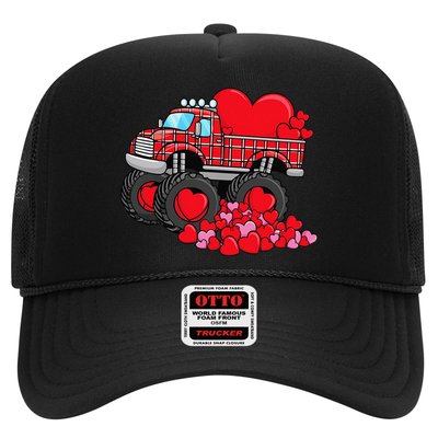 ValentineS Day Monster Truck With Hearts Plaid Hat
