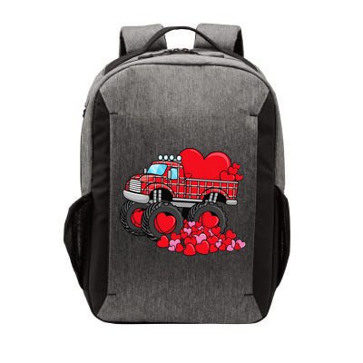 ValentineS Day Monster Truck With Hearts Plaid Vector Backpack