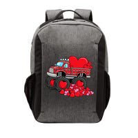 ValentineS Day Monster Truck With Hearts Plaid Vector Backpack