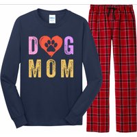 Vintage Dog Mom Happy MotherS Day Dog Mama Dog Loving Mom Puppy Mom Long Sleeve Pajama Set