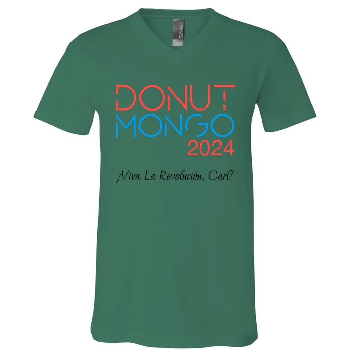 Vintage Donut Mongo 2024 Retro Dungeon Crawler Carl Meme V-Neck T-Shirt