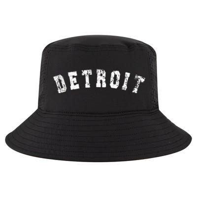 Vintage Detroit Michigan Distressed Apparel Cool Comfort Performance Bucket Hat