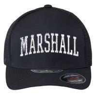 Varsity Distressed Marshall Flexfit Unipanel Trucker Cap