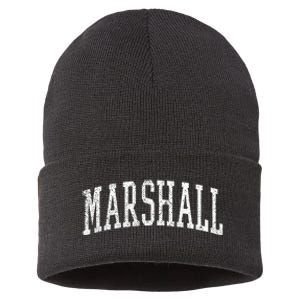 Varsity Distressed Marshall Sustainable Knit Beanie