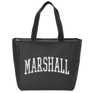 Varsity Distressed Marshall Zip Tote Bag