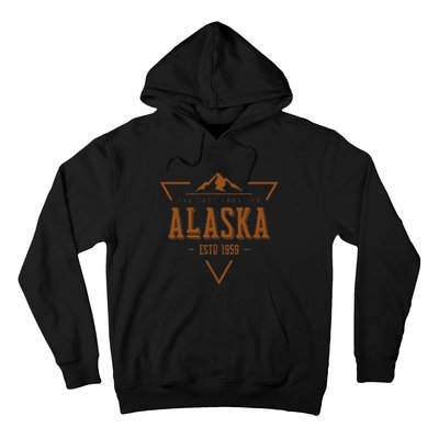 Vintage Denali Mountain Alaska The Last Frontier Hoodie