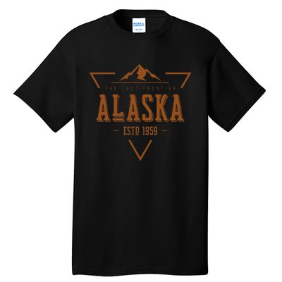 Vintage Denali Mountain Alaska The Last Frontier Tall T-Shirt