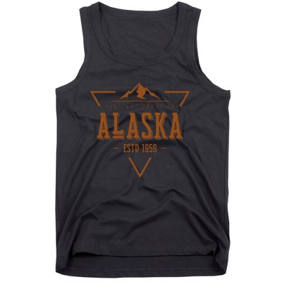 Vintage Denali Mountain Alaska The Last Frontier Tank Top