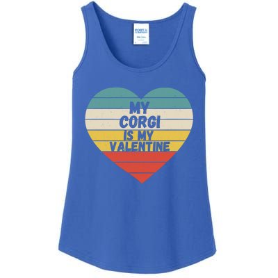 Valentines Day My Corgi Is My Valentine Dog Mom Dad For Him Gift Ladies Essential Tank