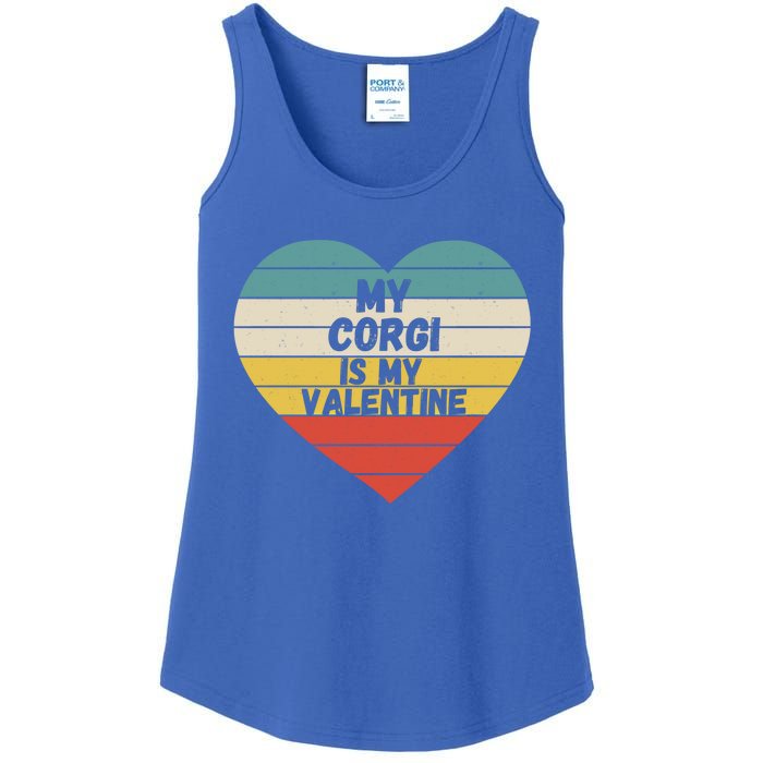 Valentines Day My Corgi Is My Valentine Dog Mom Dad For Him Gift Ladies Essential Tank