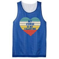 Valentines Day My Corgi Is My Valentine Dog Mom Dad For Him Gift Mesh Reversible Basketball Jersey Tank