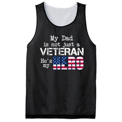 Veteran Day My Dad Is Not A Veteran He Is My Hero Mesh Reversible Basketball Jersey Tank