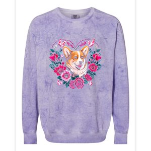 Valentine's Day Meaningful Gift Corgi Dog Valentine Cute Gift Colorblast Crewneck Sweatshirt