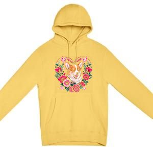 Valentine's Day Meaningful Gift Corgi Dog Valentine Cute Gift Premium Pullover Hoodie