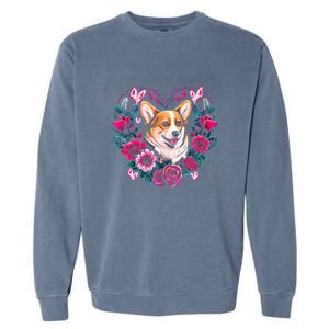 Valentine's Day Meaningful Gift Corgi Dog Valentine Cute Gift Garment-Dyed Sweatshirt