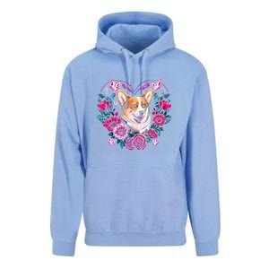 Valentine's Day Meaningful Gift Corgi Dog Valentine Cute Gift Unisex Surf Hoodie