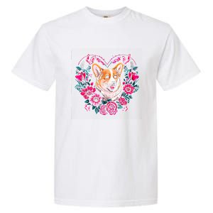 Valentine's Day Meaningful Gift Corgi Dog Valentine Cute Gift Garment-Dyed Heavyweight T-Shirt