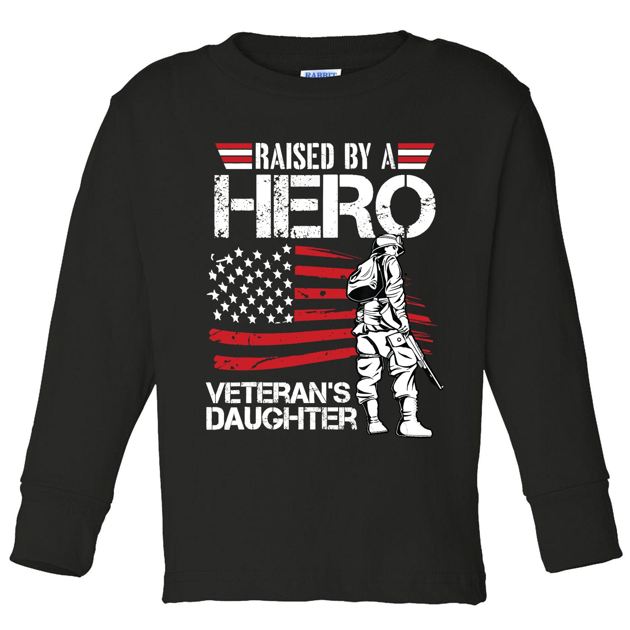 Veteran Daughter Month Of The Military Child Army Toddler Long Sleeve Shirt