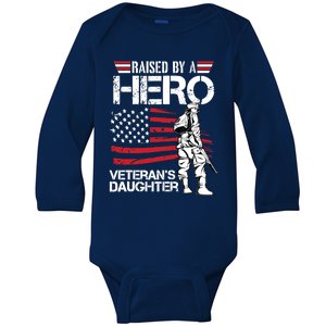 Veteran Daughter Month Of The Military Child Army Baby Long Sleeve Bodysuit