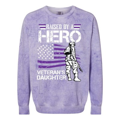 Veteran Daughter Month Of The Military Child Army Colorblast Crewneck Sweatshirt