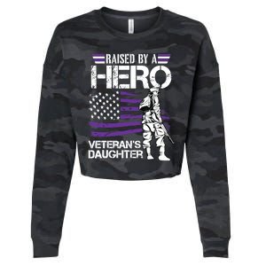 Veteran Daughter Month Of The Military Child Army Cropped Pullover Crew