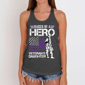 Veteran Daughter Month Of The Military Child Army Women's Knotted Racerback Tank