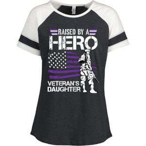 Veteran Daughter Month Of The Military Child Army Enza Ladies Jersey Colorblock Tee