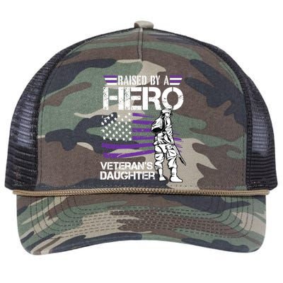 Veteran Daughter Month Of The Military Child Army Retro Rope Trucker Hat Cap