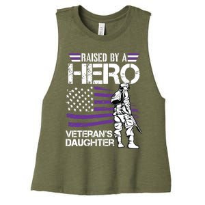 Veteran Daughter Month Of The Military Child Army Women's Racerback Cropped Tank