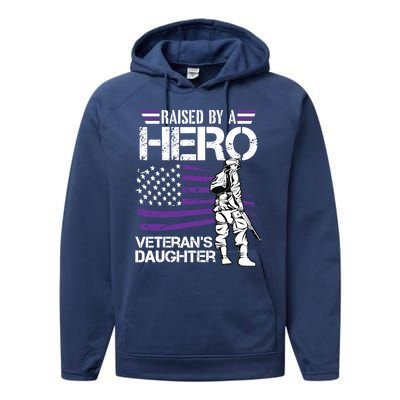 Veteran Daughter Month Of The Military Child Army Performance Fleece Hoodie