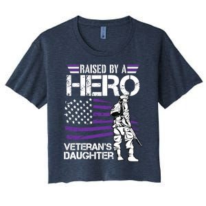 Veteran Daughter Month Of The Military Child Army Women's Crop Top Tee