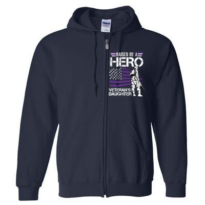 Veteran Daughter Month Of The Military Child Army Full Zip Hoodie