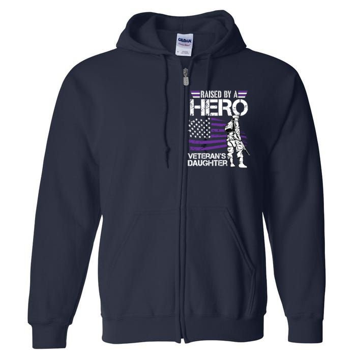 Veteran Daughter Month Of The Military Child Army Full Zip Hoodie