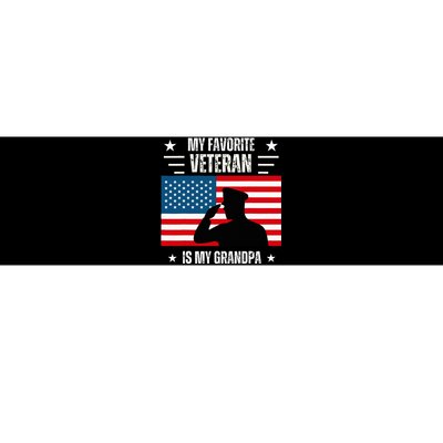 Veterans Day Military My Favorite Veteran Is My Grandpa Bumper Sticker