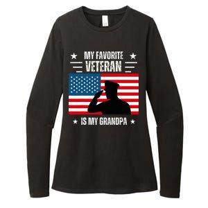 Veterans Day Military My Favorite Veteran Is My Grandpa Womens CVC Long Sleeve Shirt