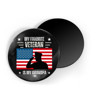 Veterans Day Military My Favorite Veteran Is My Grandpa Magnet